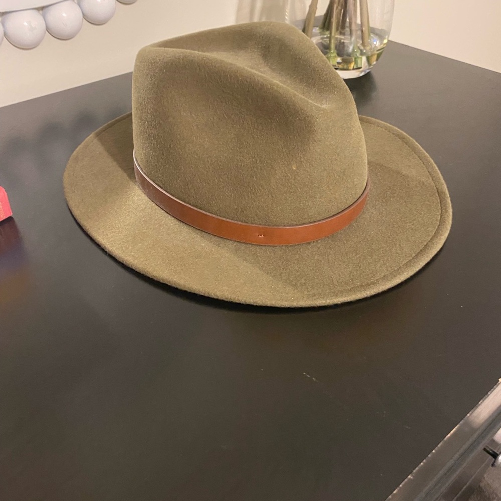 Brixton Olive Fedora with Black Interior